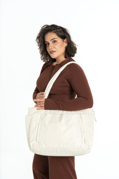 Onyx Borsa a spalla Crema