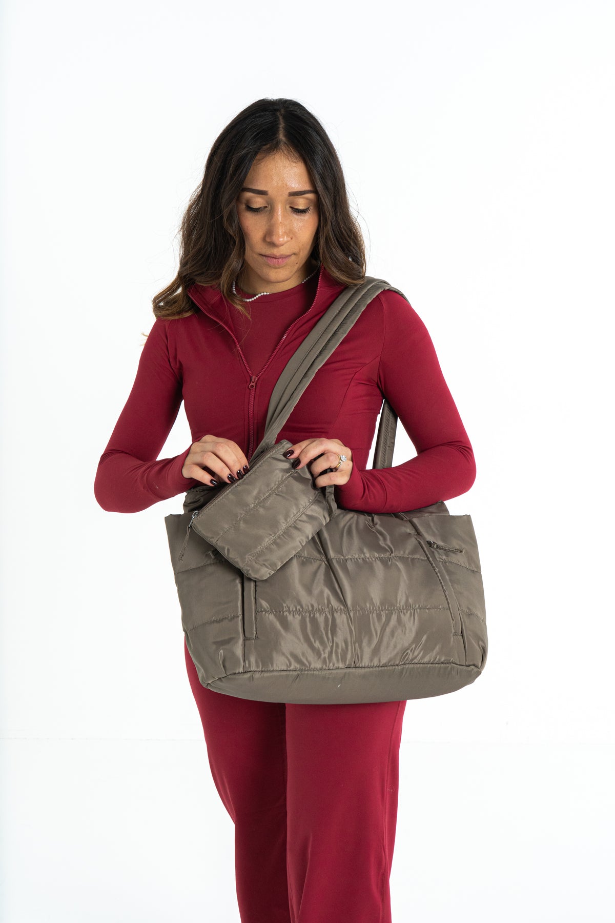 Onyx borsa a spalla Fango
