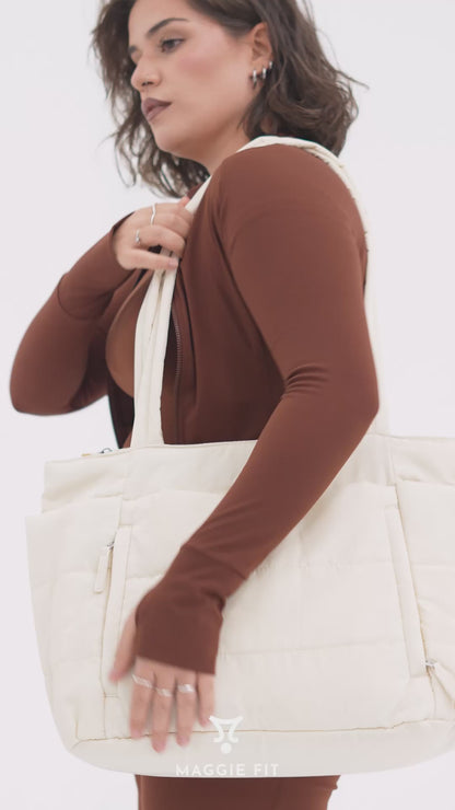 Onyx Borsa a spalla Crema